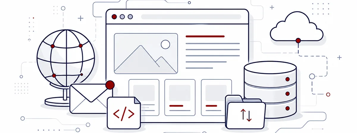 Hosting and domain services illustration